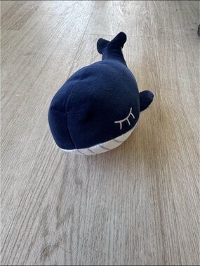 Plush Navy Whale Stuffed Toy - Soft Whale Plush for Kids
